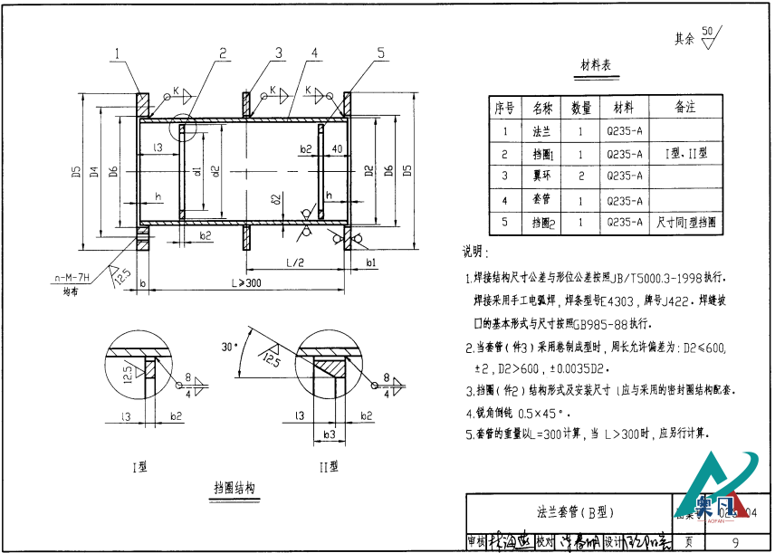 法蘭套管B型-dn125結(jié)構(gòu)圖.png